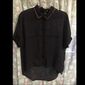 Black Studded Top